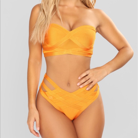 Fashion Nova Delilah Bandage Bikini - Orange - Picture 1 of 2